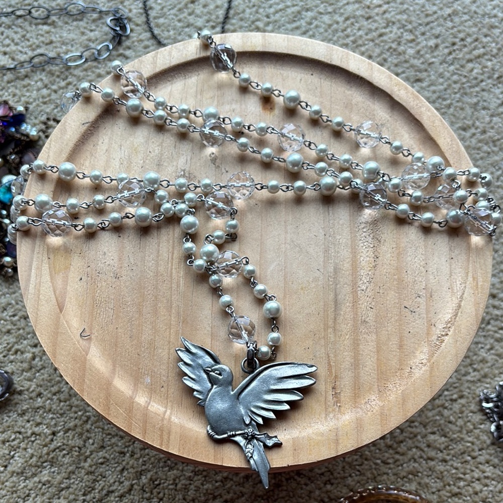 Jewel Kade Silver Bird Pendant Necklace